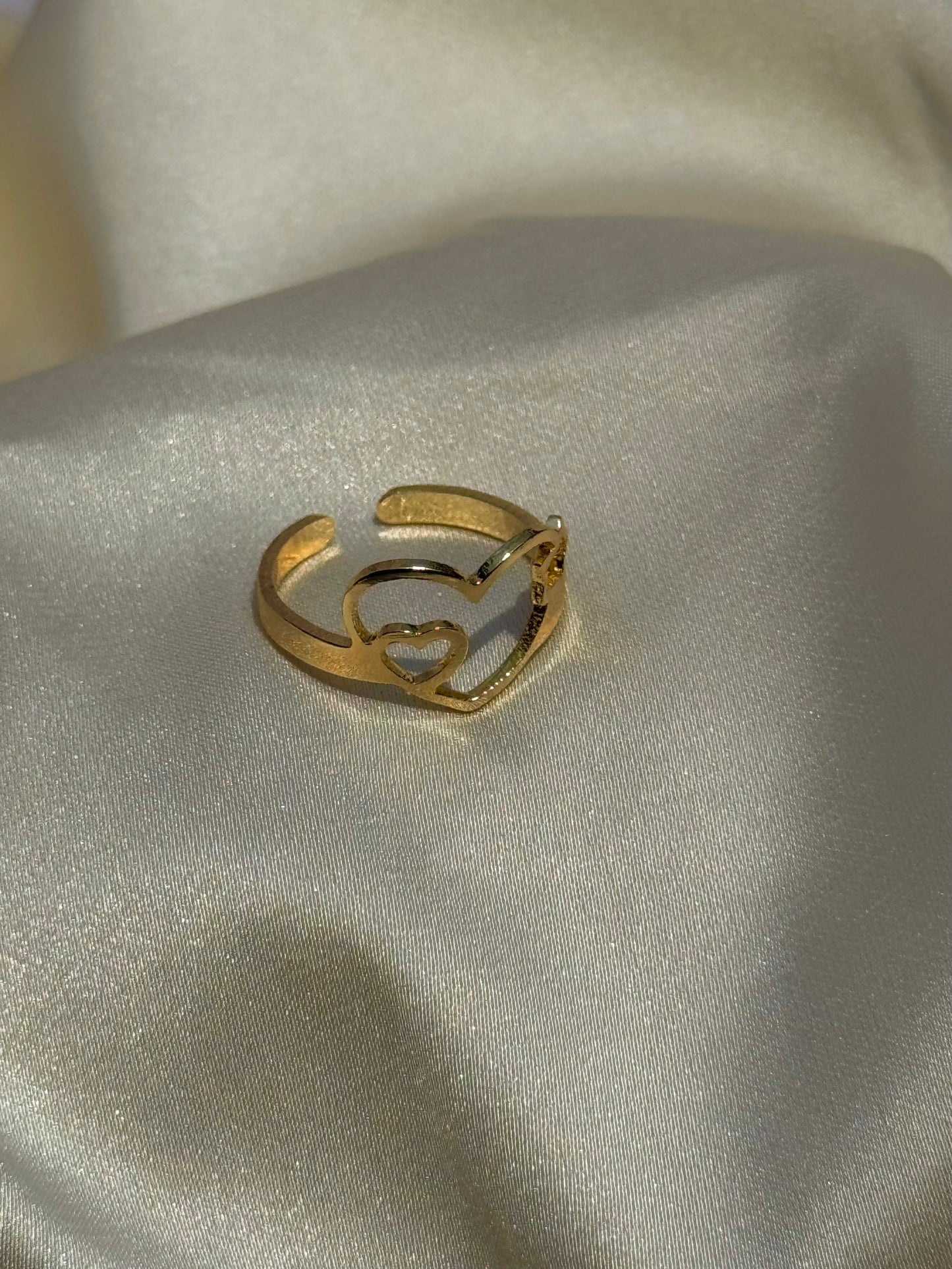 Double Open Heart Ring