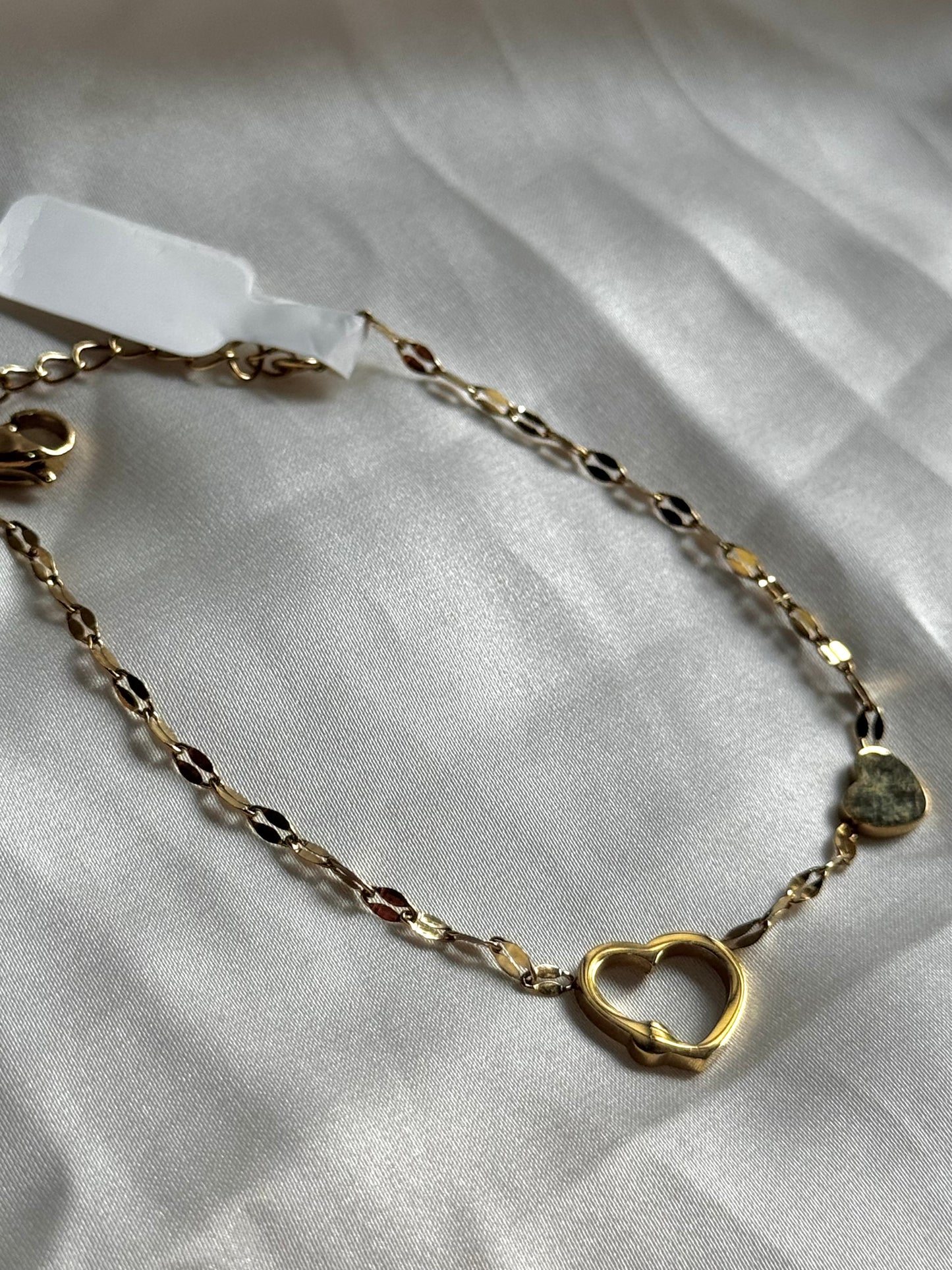 Double Heart Link Bracelet
