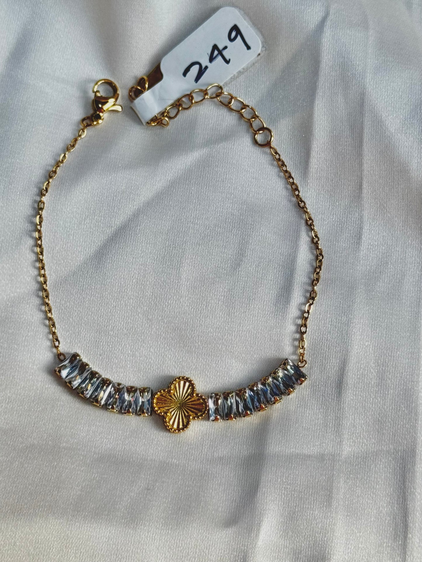 Radiant Clover Baguette Bracelet