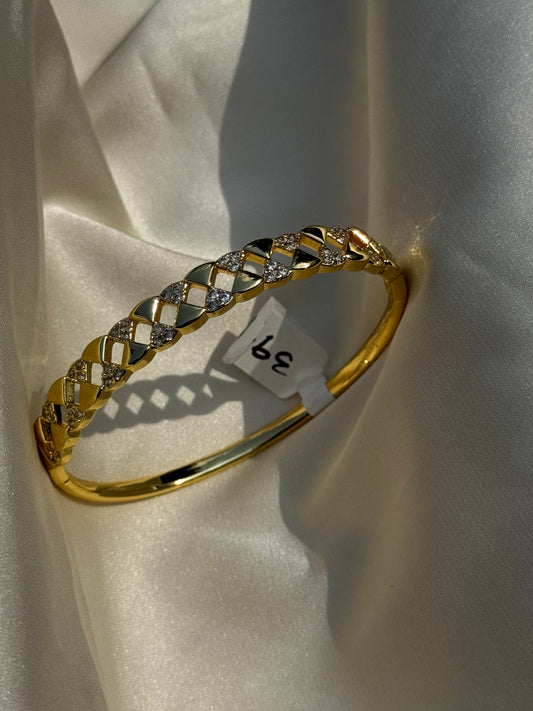 Gold Cross Bangle