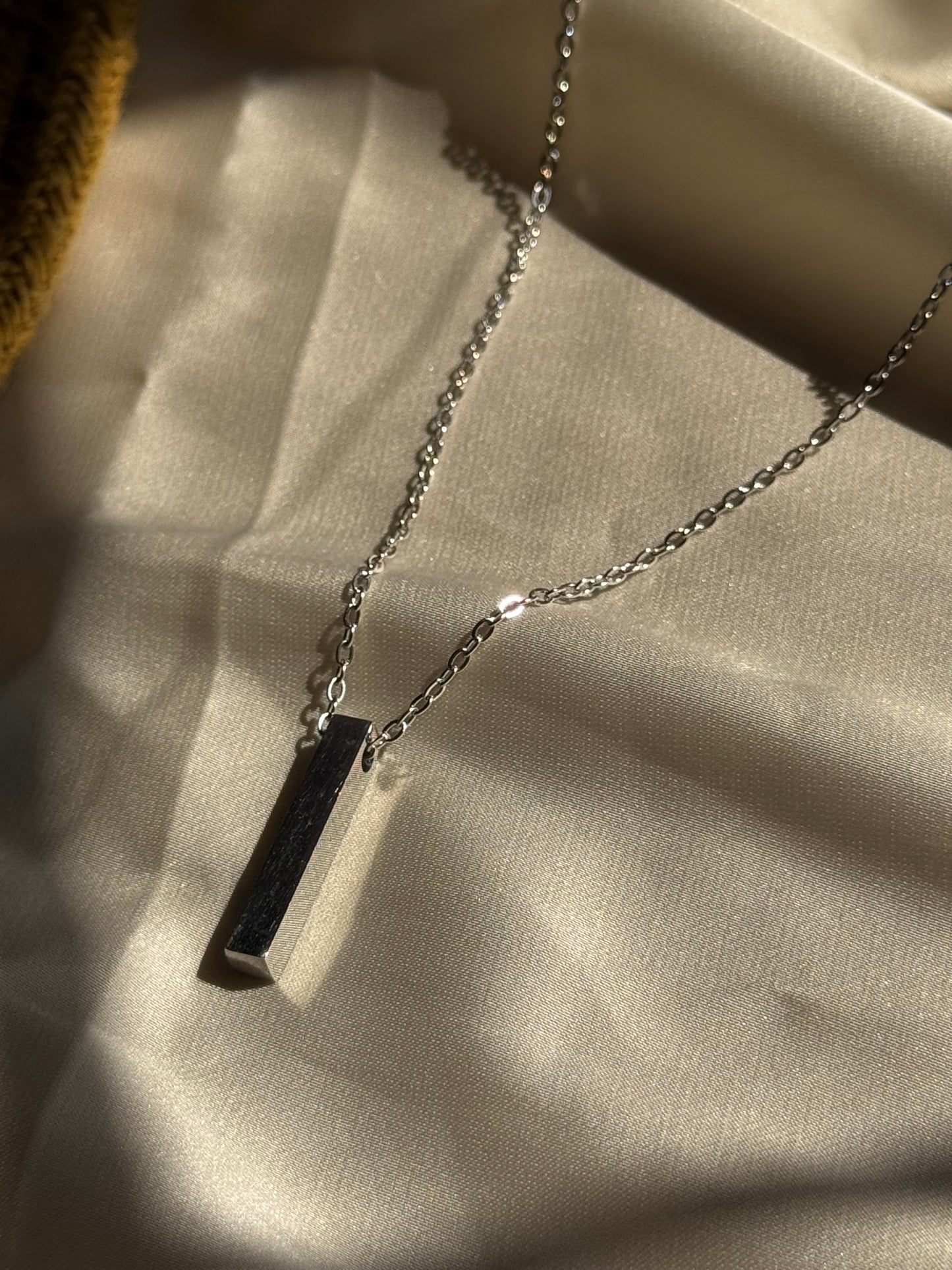 Silver Bar Pendant Chain
