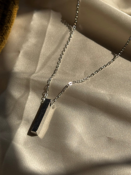 Silver Bar Pendant Chain
