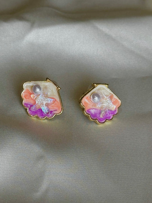 Sunset Shoreline Shell Studs