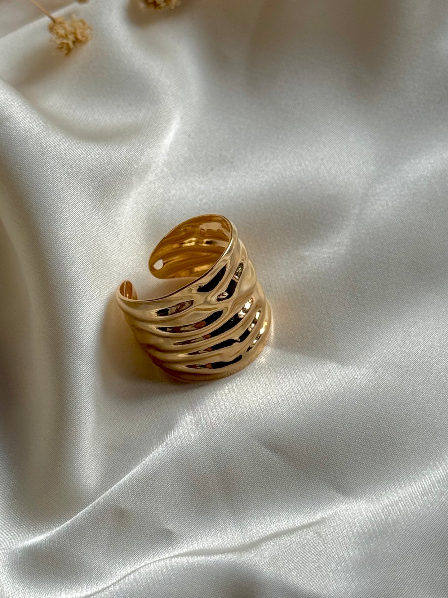Textured Wave Ring