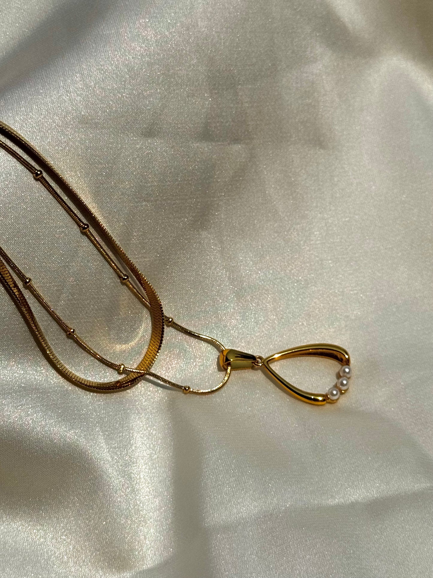layered gold necklace