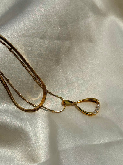 layered gold necklace