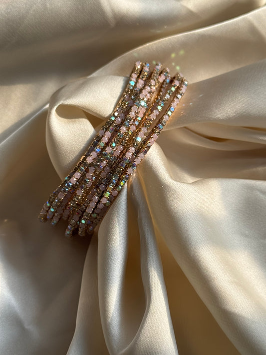 Pastel Rhinestone Bangles