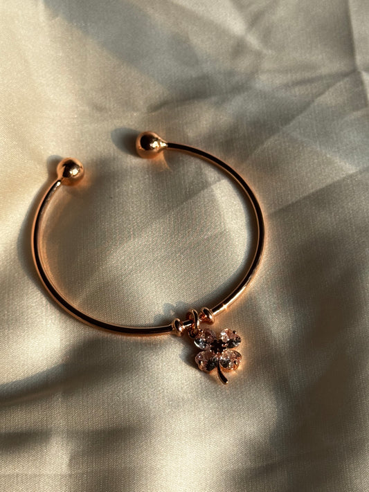 Four-Leaf Clover Open Cuff