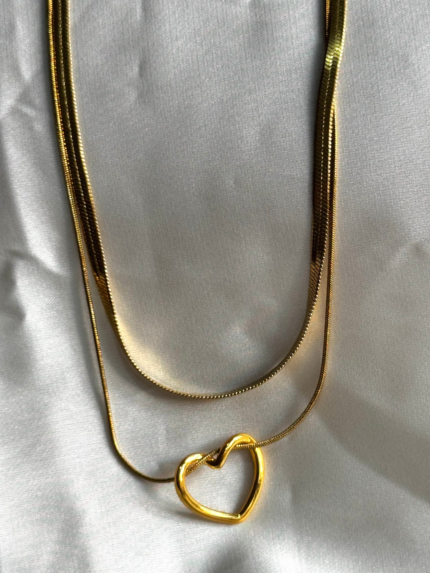 Open Heart Pendant Necklace