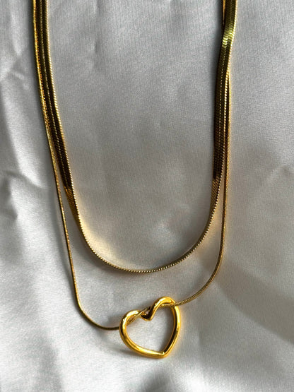 Open Heart Pendant Necklace