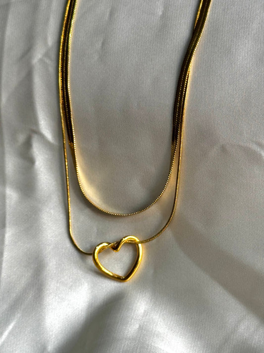 Open Heart Pendant Necklace