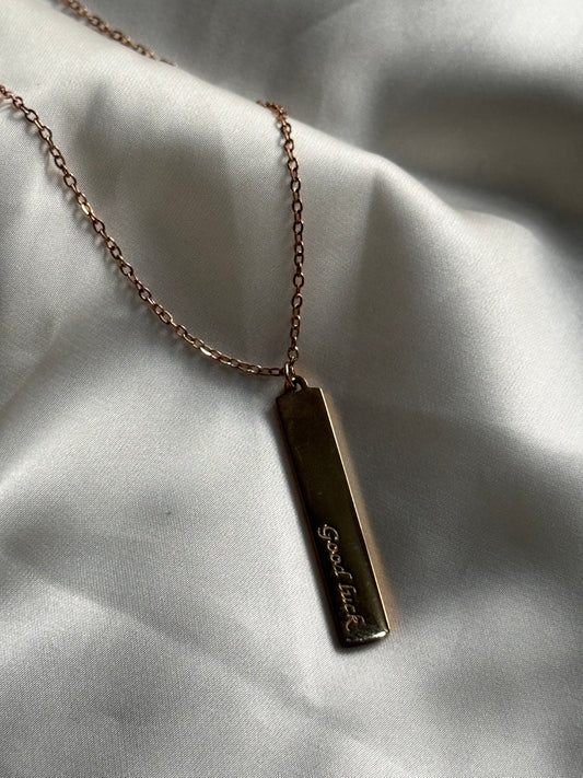 Good Luck Rose Gold Bar chain