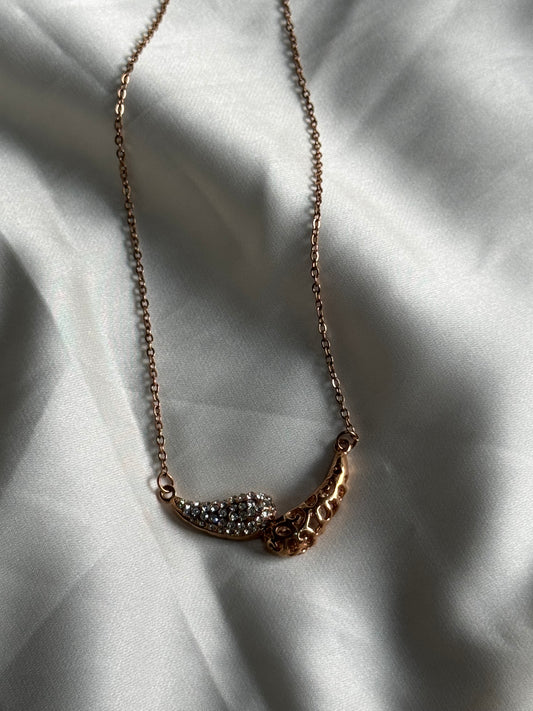 Rose Gold Wing Necklace