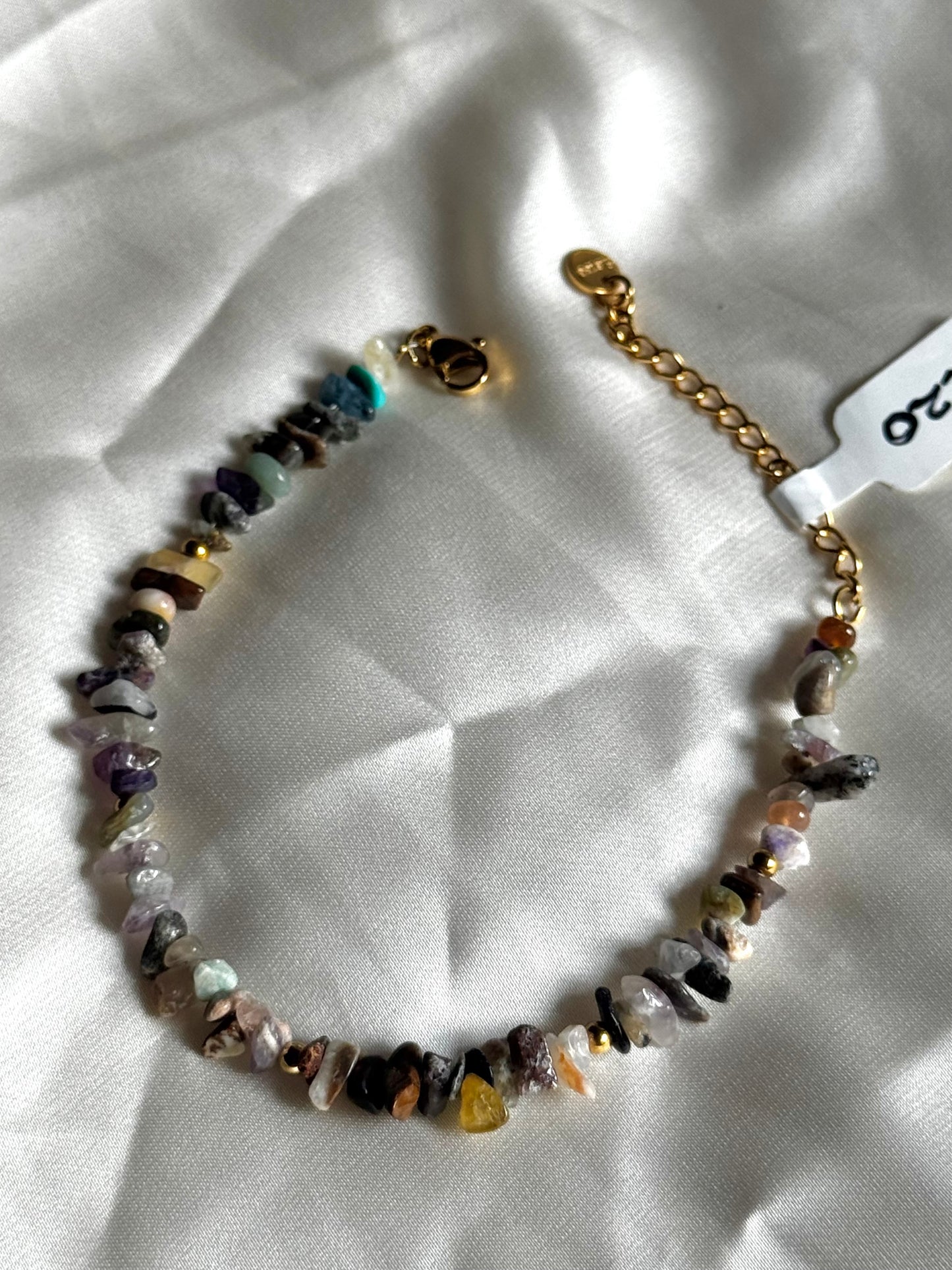 Mixed Gemstone Chip Bracelet