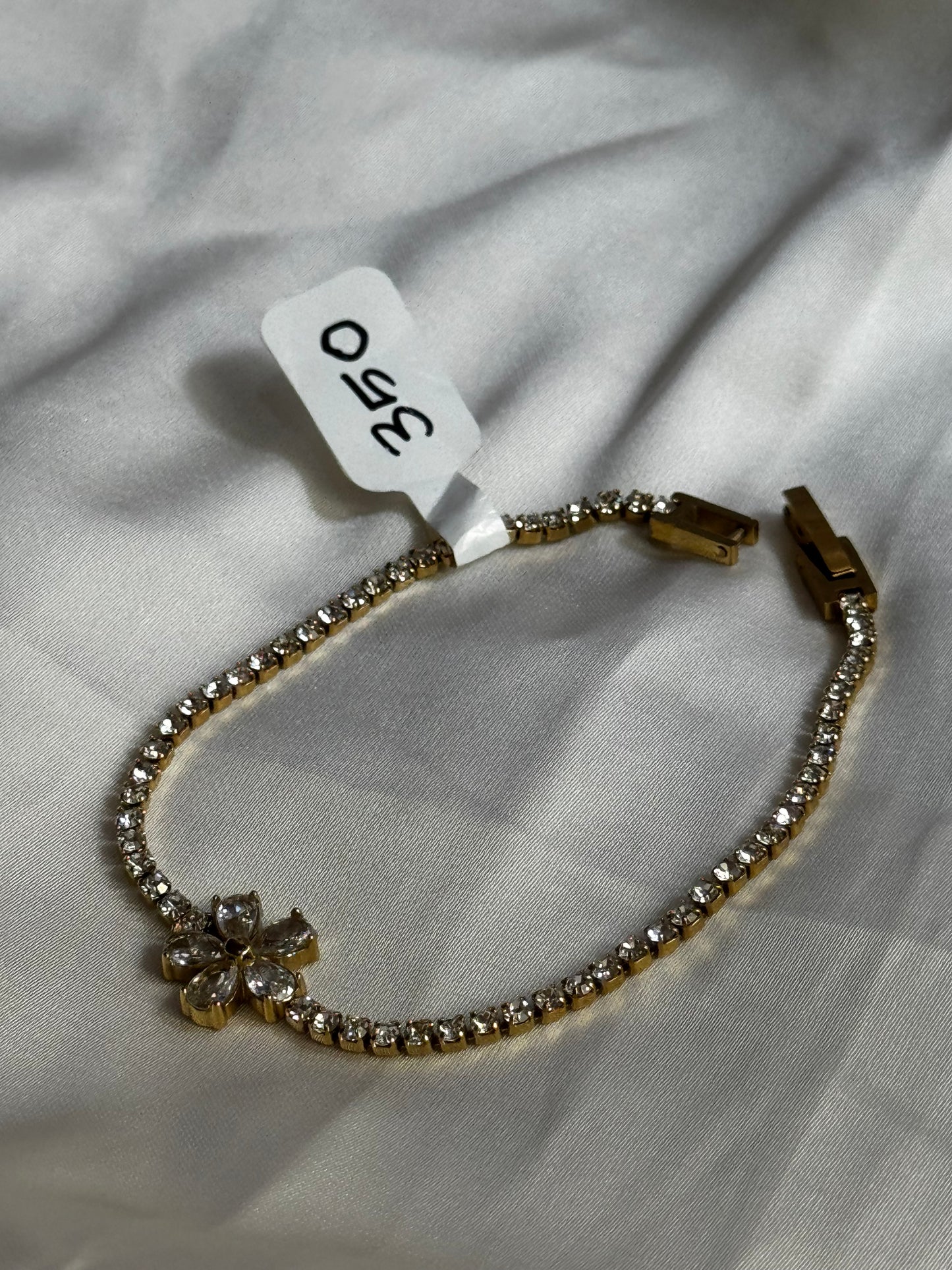 Flower Charm Tennis Bracelet