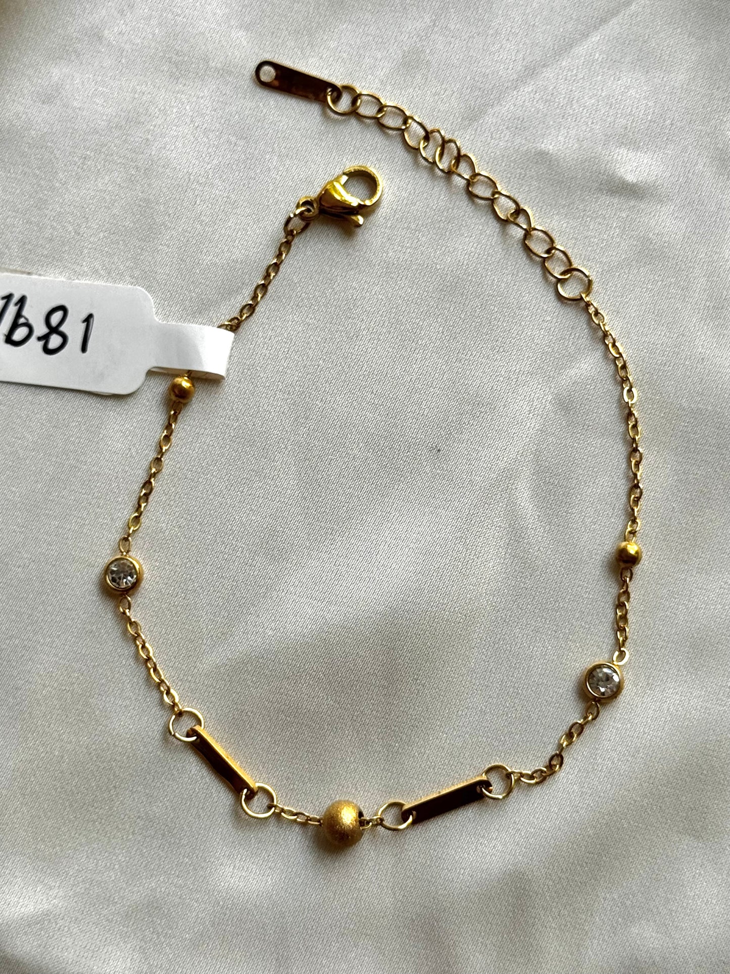 Stationed Bar & Bead Bracelet