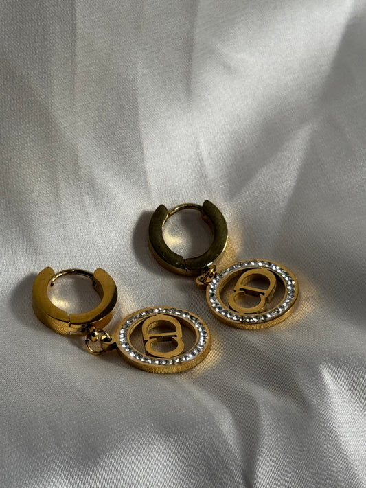 Crystal Halo Hoops