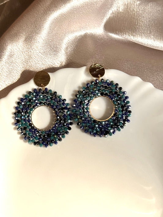 Peacock Halo Studs