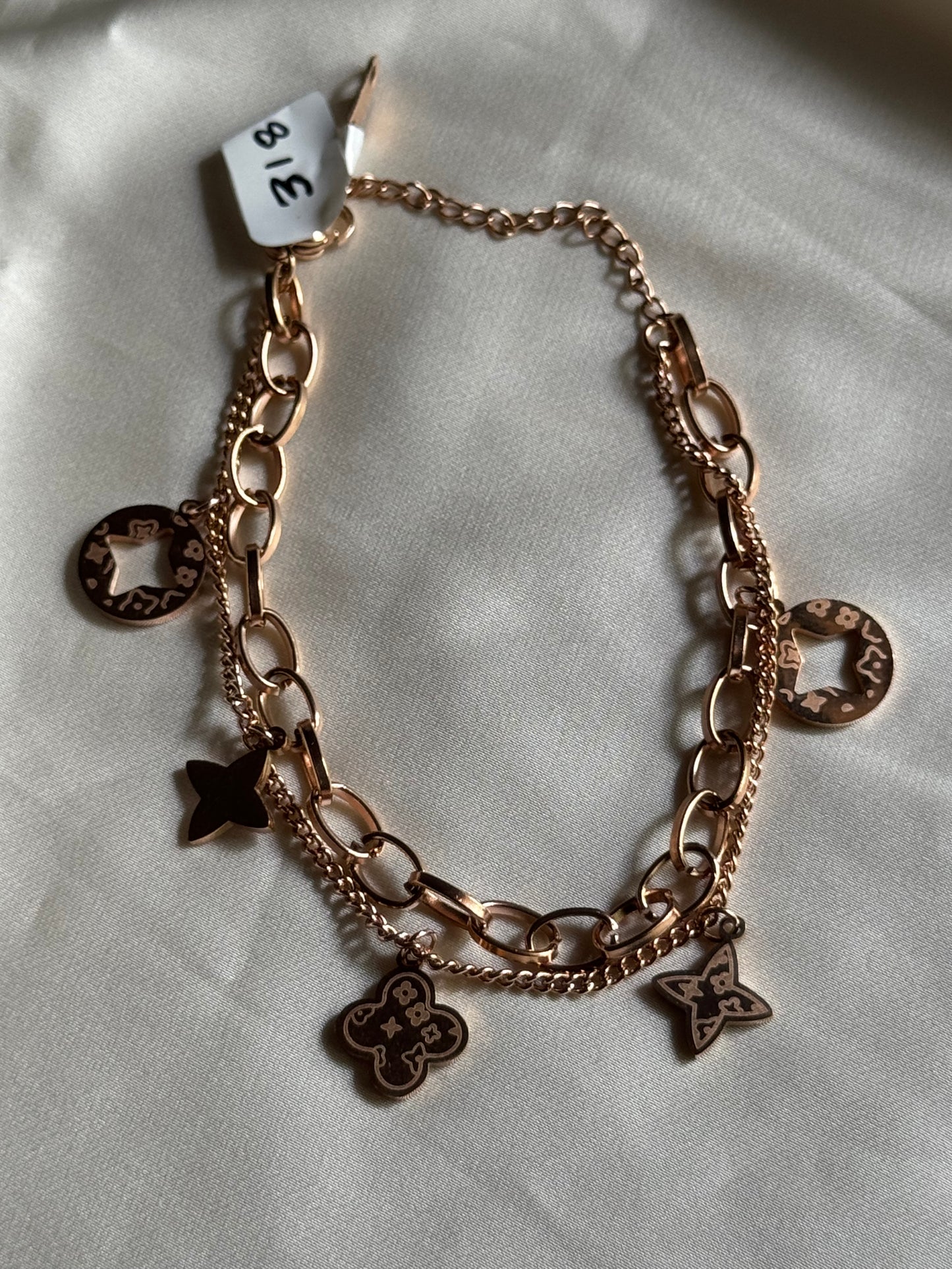 Multi-Layered Monogram  Bracelet