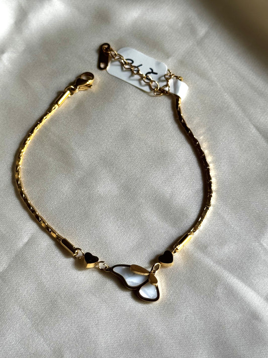 Butterfly Heart Station Bracelet